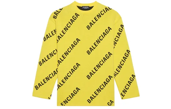 Свитер Balenciaga свободного кроя, желтый