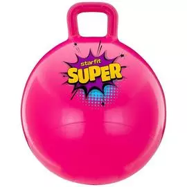 Мяч-попрыгун Starfit GB-0401, Super, 45 см, 500 гр, с ручкой, розовый, антивзрыв