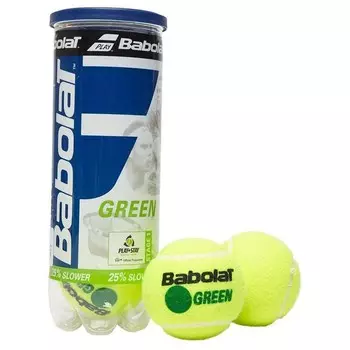 Мяч для большого тенниса детский Babolat Green, 3шт 501066 желто-зеленый