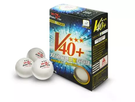 Мячи для настольного тенниса (6шт.) Double Fish 40+ Three star 3* Volant (ITTF) 602776