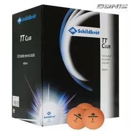 Мячи для настольного тенниса Donic 2T-CLUB, 120 шт, 608538 оранжевый