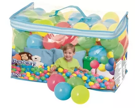 Мячики для игр Bestway 52027 100 шт D=6,5см