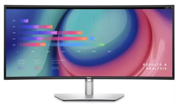 Монитор 34" Dell U3421WE (3421-9558) черно-серебристый
