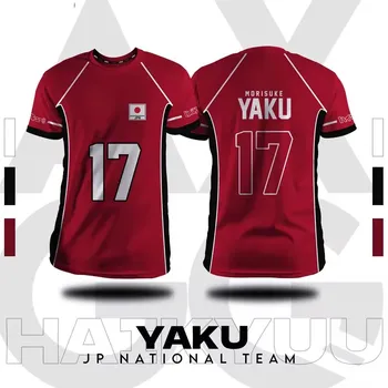 Haikyuu Fukurdani Red Cartoon Anime Cosplay 3D Printed Мужская футболка Летний топ с короткими рукавами Новый модный мужской S