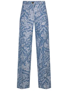 Джинсы из хлопка и льна ETRO