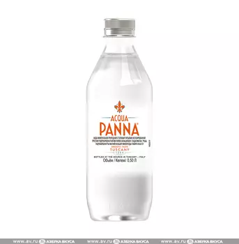 Вода минеральная Acqua Panna негазированная, 0,5 л пластиковая бутылка, Италия