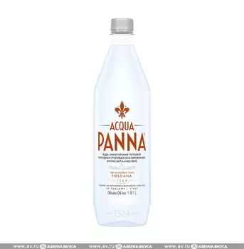 Вода минеральная Acqua Panna негазированная, 1 л пластиковая бутылка, Италия