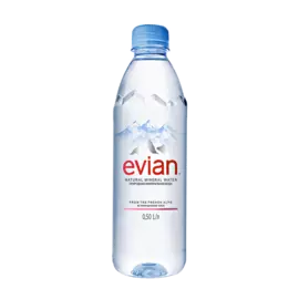 Вода минеральная Evian природная негазированная, 0.5 л пластиковая бутылка, Франция