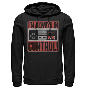 Мужской пуловер с капюшоном Nintendo I’m Always In Control Licensed Character
