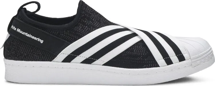 Кроссовки Adidas White Mountaineering x Superstar Slip-On PK 'Black White', черный