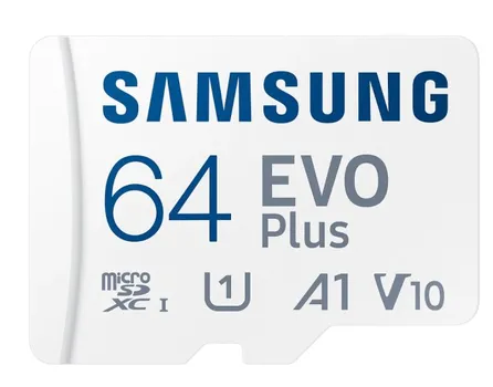 Карта памяти MicroSDXC 64GB Samsung MB-MC64SA/KR Evo Plus UHS-1 U1 A1 V10 с адаптером
