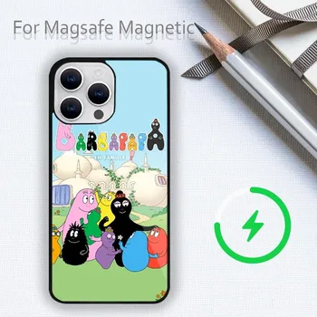 Чехол для телефона Barbapapa с рисунком из мультфильма для iPhone 15 14 13 12 11 Plus Pro Max Magsafe с магнитной беспроводной зарядкой iPhone12promax
