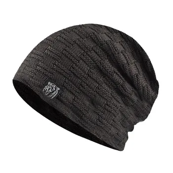 Skullies шапки, мужская вязаная шапка, зимние шапки для мужчин и женщин, шапка-бини, шапочка для хеджирования, Homme, череп, шапка с капюшоном Gorro темно-синий