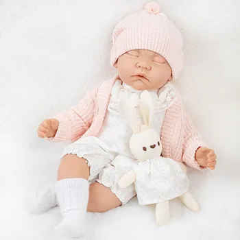 Cross-border New 18-inch Large Rebirth Doll Washable Baby Doll Fashion Change Vinyl Doll белый