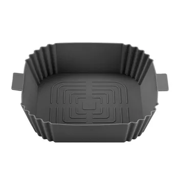 Square Air Fryer Liner Non-Stick Silicone Basket Reusable Air Fryer Accessories Silicone Material 4 Colors for Air Fryer зелёный