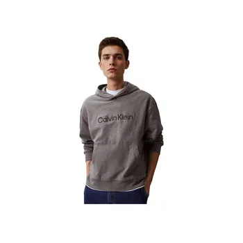 Calvin Klein Модная простая универсальная толстовка с капюшоном из чистого хлопка с вышитыми буквами, мужская толстовка с капюшоном, серая 40HM231-030 S
