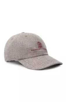 Бейсболка изо льна и шерсти Brunello Cucinelli