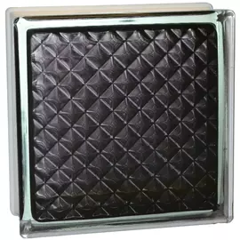 Стеклоблок окрашенный внутри "Инка" черный 19*19*8 см. Glass Block Black 1919/8 Inca