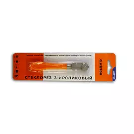 стеклорез 3-х-роликовый с пластмассовой ручкой /р/ 87215