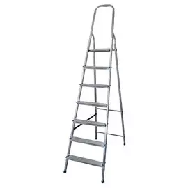стремянка алюминиевая 7 ступеней 1,45м, 150кг алюмет ам707/а7007