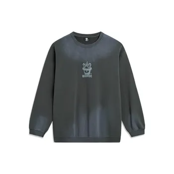 Толстовка с круглым вырезом Li Ning Badfive Gradient Letter, унисекс, темно-серая AWDTE17-1 M