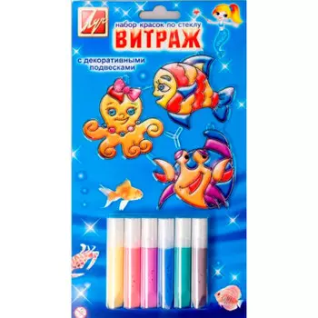 Краски по стеклу 6цв Луч витраж 63271/75461