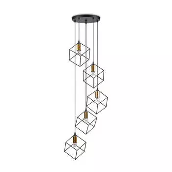Подвесная люстра Ideal Lux Ice SP5 Nero 237664