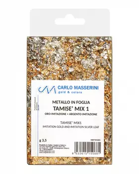 Поталь крошка Masserini имитация смесь золото и серебро