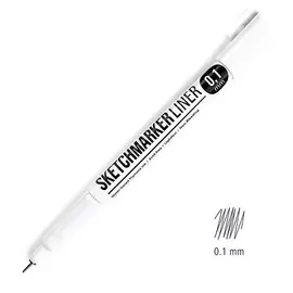 Ручка капиллярная Sketchmarker 0,1мм черный