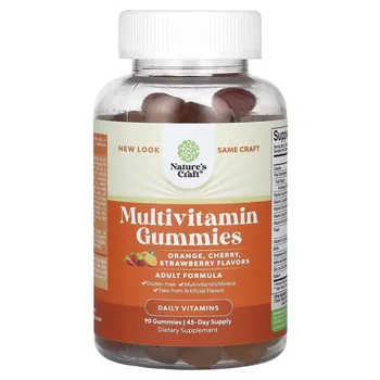 Мультивитаминны Nature's Craft с апельсином, вишней и клубникой, 90 штук