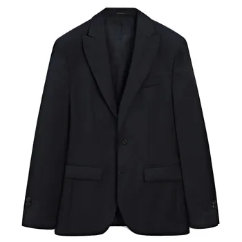 Костюмный пиджак Massimo Dutti Plain 100% wool, темно-синий