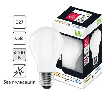 Лампа светодиодная Lexman E27 220-240 В 7.5 Вт груша матовая 1000 лм нейтральный белый свет