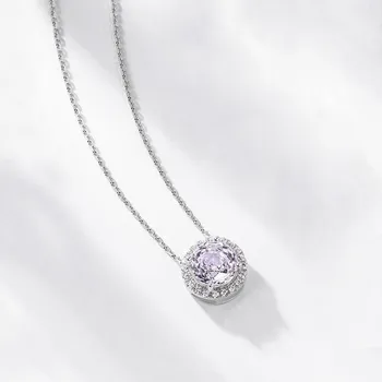 Новое серебряное ожерелье S925 Millennium Rose Cut 3a, циркониевое женское ожерелье с циркониевой цепочкой на ключице, роскошная цепочка