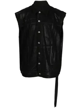 Вощеный жилет Rick Owens DRKSHDW, черный