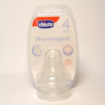 Chicco Physiological Соска силиконовая физиологичная 4+ быстрый поток 2 шт