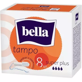 Bella Tampo Super Plus Тампоны гигиенические без аппликатора 8 шт