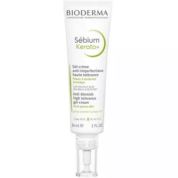 Bioderma Sebium Kerato+ Крем-гель отшелушивающий с кислотами для устранения несовершенств кожи 30 мл