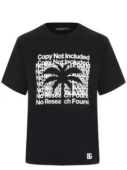 Футболка хлопковая с принтом DOLCE & GABBANA