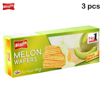 Вафли Bissin Melon 100 гx 1 шт/3 шт/6 шт/12 шт - Thai Snack 100 g