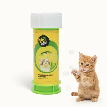 Pet hobby Игрушка для кошек Мыльные пузыри с экстрактом кошачьей мяты, 45 мл
