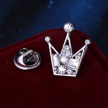 Мужская европейско-американская модная брошь-корона для костюмов