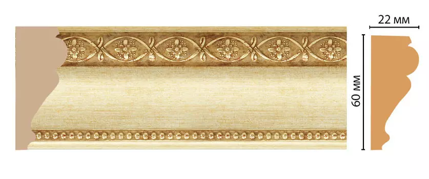 Молдинг DECOMASTER 161-933 ДМ (60*22*2400 мм)
