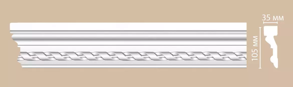 Молдинг с рисунком DECOMASTER DT-1 (105*40*2400мм)