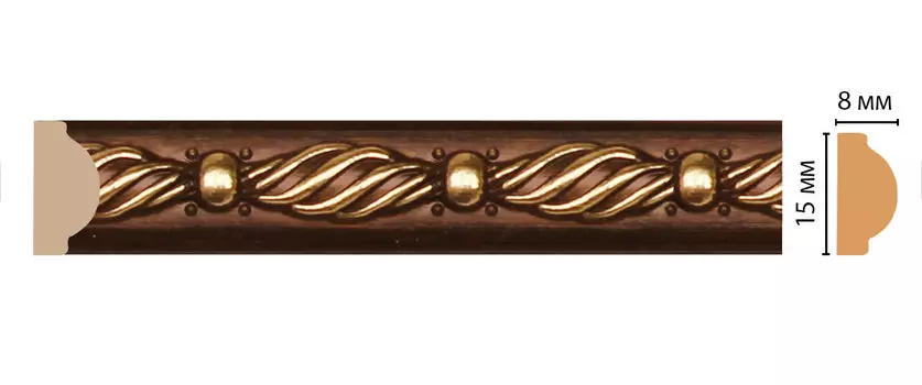 Молдинг DECOMASTER 130-51 ДМ (15*8*2400 мм)