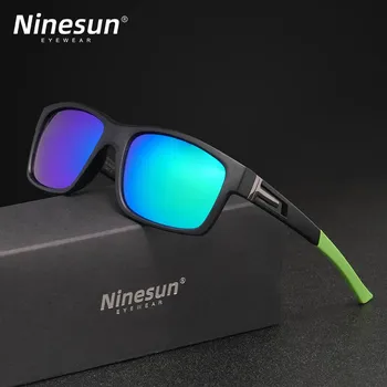 NINESUN Trendy Causal Мужские/Женские Солнцезащитные Очки Поляризационные Прямоугольные Солнцезащитные Очки UV400 Сверхлегкие Очки Для Вождения С Линзой HD