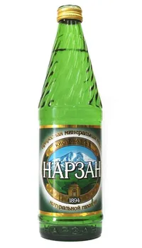 Вода мин Нарзан золотая, 0,5 л, элита стекло/натур газации