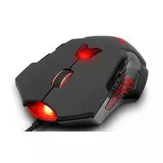 Мышь Delux M811 черная, 1000/1600/2400/3200/4000/8200dpi, USB, 7кн+скролл, с подсветкой