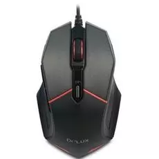 Мышь Delux M-601 черная, 800/1200/1600/2400dpi, USB, 5клавиш+скролл, с подсветкой