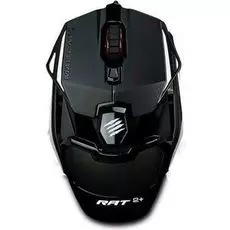 Мышь Mad Catz R.A.T. 2+ MR02MCINBL000-0 чёрная, PMW3325, USB, 3 кнопки, 5000 dpi, красная подсветка