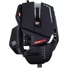 Мышь Mad Catz R.A.T. 6+ MR04DCINBL000-0 чёрная, PMW3360, Omron, USB, 11 кнопок, 12000 dpi, RGB подсветка